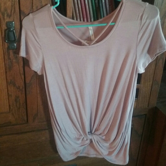 Blush Cross Neck Twist Front Top! - Picture 2 of 5